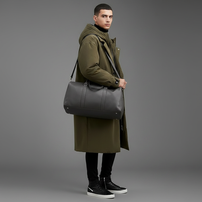 Men's Waterproof Puffer Trench Coat with Hood | Men's Coat