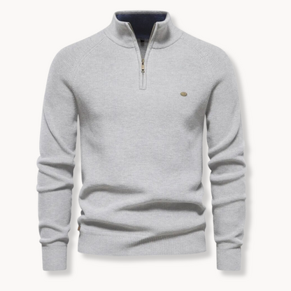 Men's Half Zip Sweater | Slim Fit Knitted Jumper 4