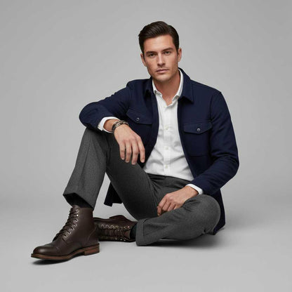 Men's Lace-Up Work Boots | Durable Ankle Design