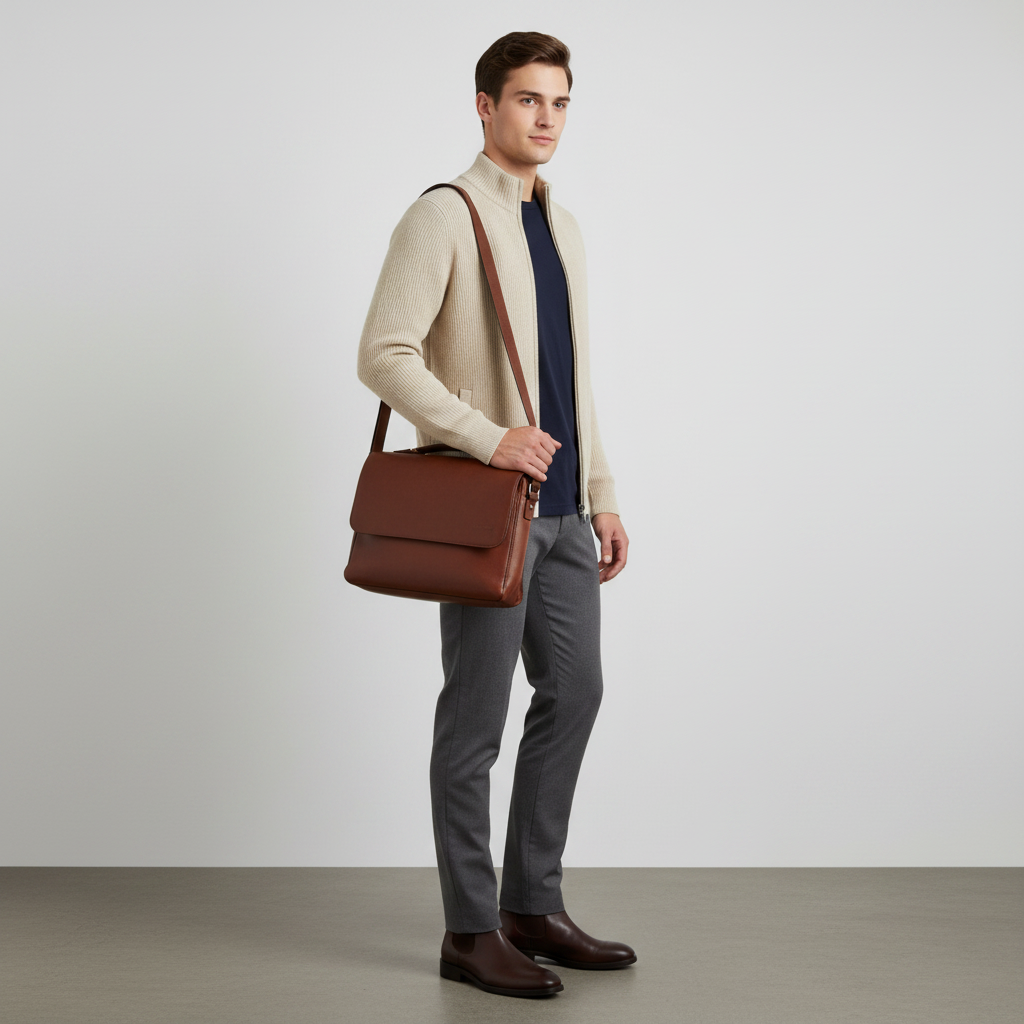 Men's Slim Fit Zip Cardigan | Stylish Ribbed Knit Sweater