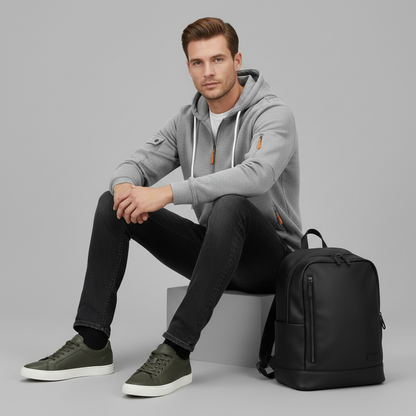 Men's Utility Zip-Up Hoodie | Stylish Casual Sweatshirt