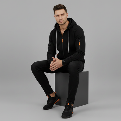 Men's Utility Zip-Up Hoodie | Stylish Casual Sweatshirt