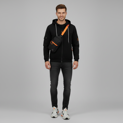 Men's Utility Zip-Up Hoodie | Stylish Casual Sweatshirt
