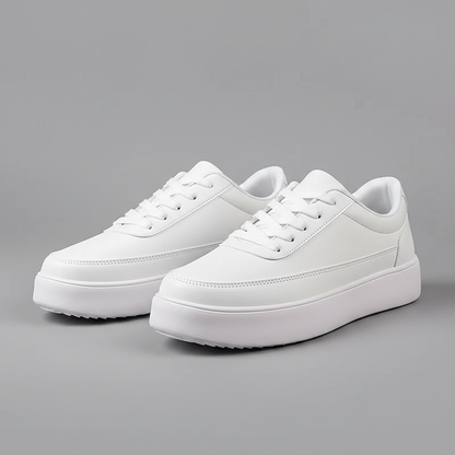 Men's White Platform Sneakers | Modern Casual Footwear