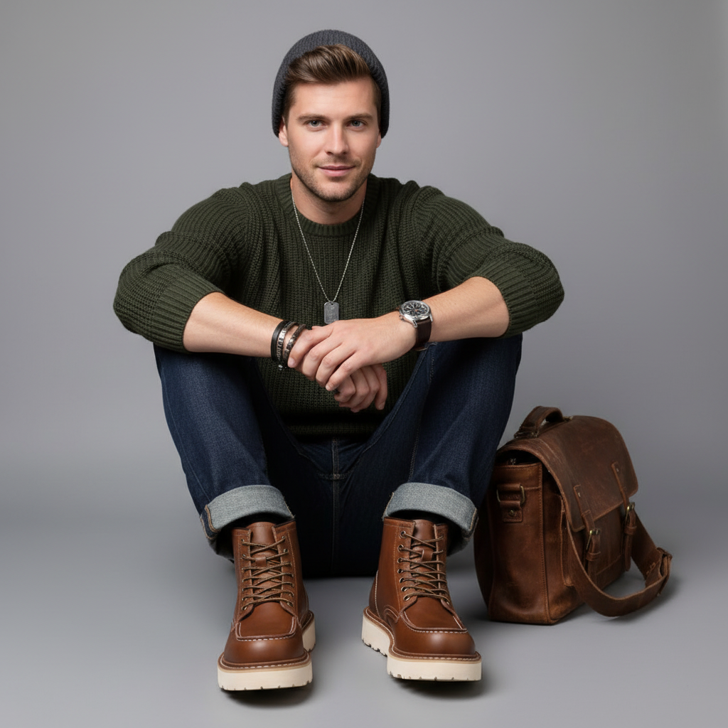 Uriel | Men's Ankle Boots with Padded Collar and Insole